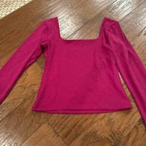 Express Fuchsia Long Sleeve Blouse